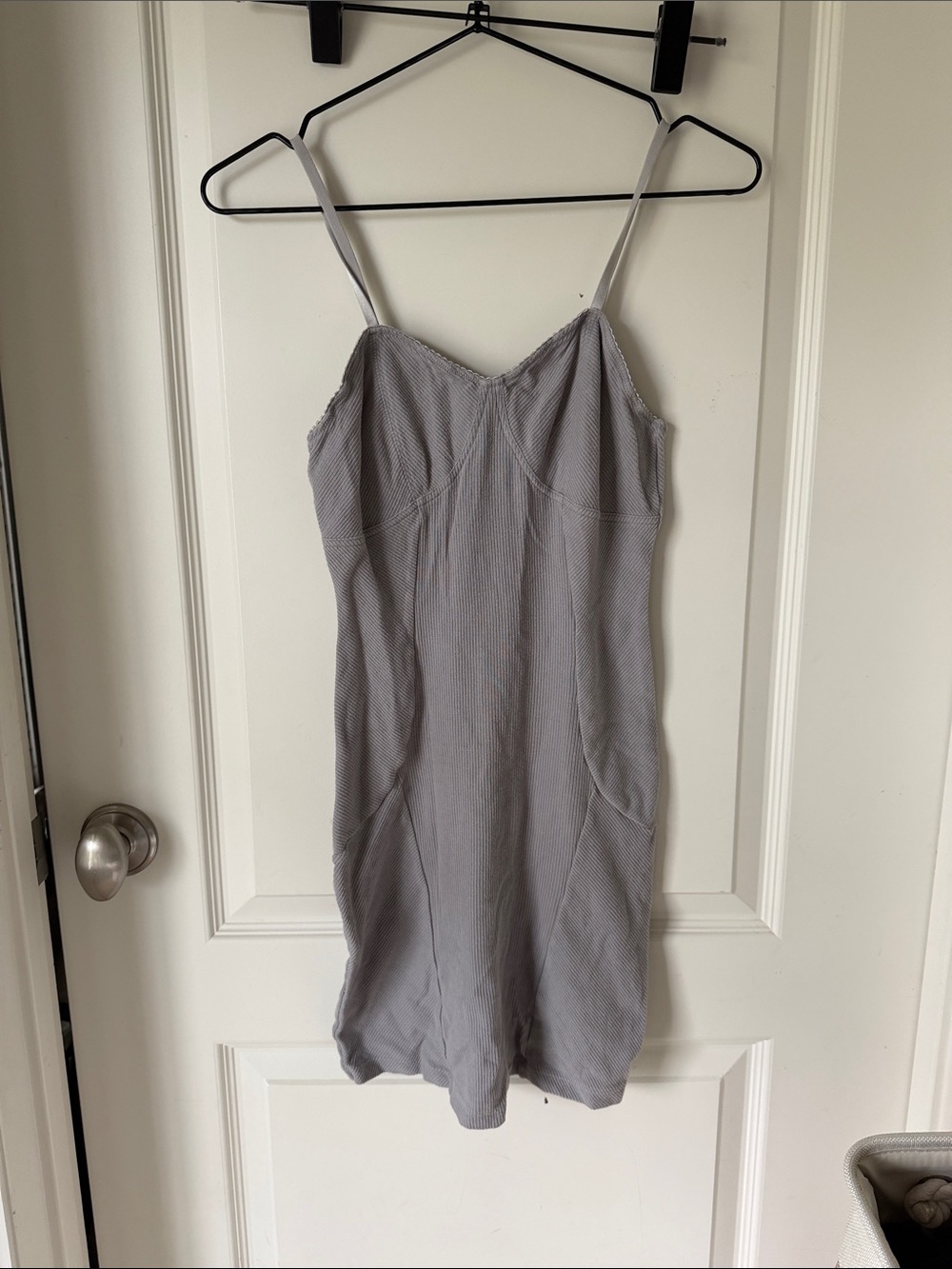 Free People Intimately Light Grey Ribbed Tank Dress